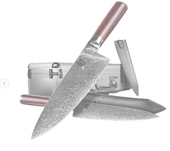 Coffret Kai Shun Kohen 2023 édition limitée comprenant un couteau de chef et un couteau d'office japonais en acier DualCore VG10 VG2 damas 72 couches avec étuis en cuir et mallette de luxe