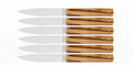Couteau de table 9.47 avec manche en Bois de Serpent (Marmoroxylon racemosum), lame en acier inoxydable Sandvik 12C27M, fabriqué artisanalement à Thiers en France