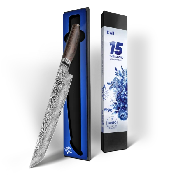 Kai Shun Premier Tim Mälzer The Legend TDM-1785 couteau Tantō japonais édition limitée lame 25,5 cm manche en bois de pakka disponible chez Coutellerie Marcin Liège et Ciney.Livraison en europe